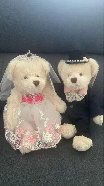 곰 봉제 인형 세트 테디베어 웨딩 결혼식 브라이덜
