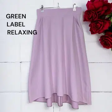 GREEN LABEL RELAXING 그린 라벨 M 연보라 플레어 스커트
