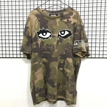 SJ80 HACULLA 눈알 반팔 티셔츠 카모 무늬