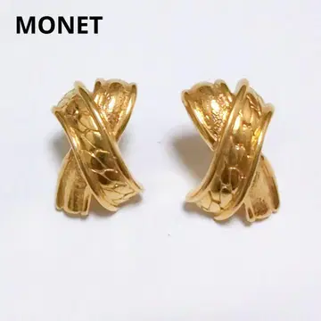 중후한 느낌 MONET 귀찌 골드 빈티지