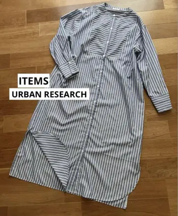 URBAN RESEARCH ITEMS 스트라이프 셔츠 원피스