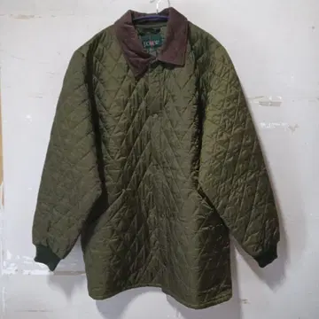 90s 데드스탁 J.CREW 올리브 퀼팅 자켓 M