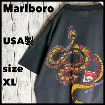 Marlboro 말보로 티셔츠 스네이크 패스 양면 프린트 USA제 XL