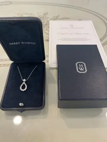 HARRY WINSTON 그래프 다이아 루프 목걸이 라지