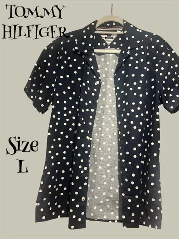 Tommy Hilfiger 물방울 패턴 반팔 셔츠 L 사이즈