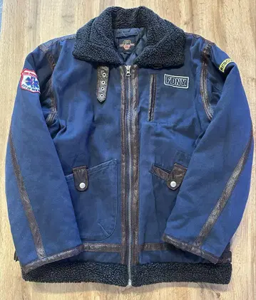 FDNY 충전솜 자켓 블루종 파이어맨 보아 네이비 M 사이즈