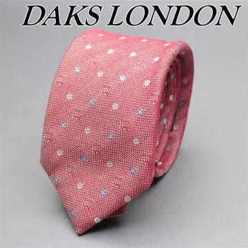 DAKS LONDON 코몬 무늬 넥타이 자카드 직물 레드 N-020