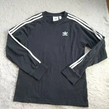 아디다스 adidas 3 스트라이프 긴팔 티셔츠 XS 블랙 중고