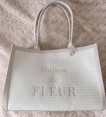 Maison de FLEUR 트위드 스퀘어 토트백