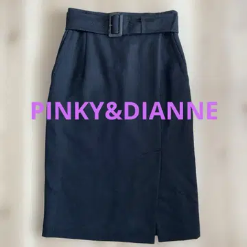 PINKY&DIANNE 블랙 타이트 스커트 슬릿 벨트 포함