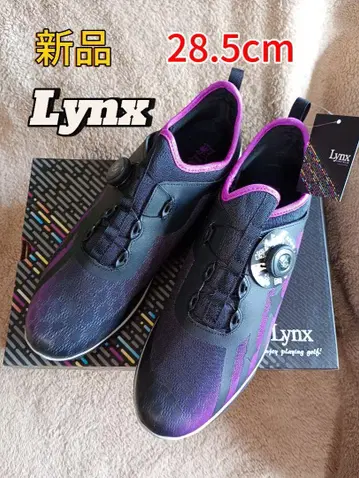 새상품 Lynx 남성용 스파이크리스 골프화 28.5cm 다이얼식 블랙