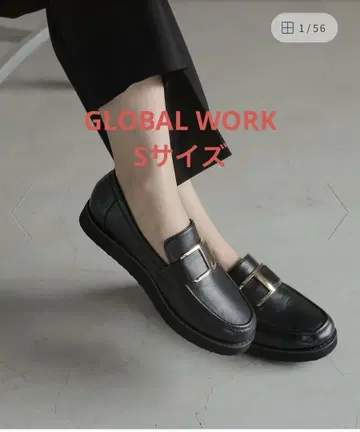 GLOBAL WORK 에어 가벼운 통굽 로퍼 S 사이즈