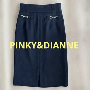 PINKY&DIANNE 블랙 타이트 스커트 앞 슬릿