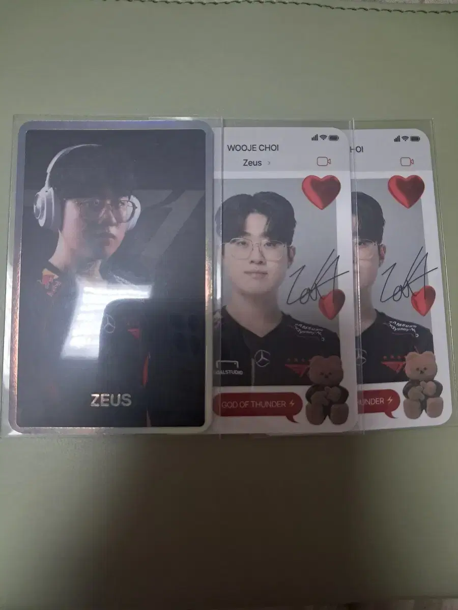 t1 HLE 제우스 최우제 포카 포토카드 일괄 판매합니다 티원 한화