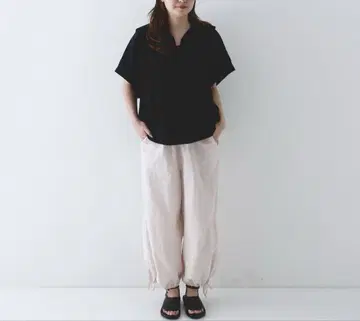 nest Robe 코튼 린넨 마이크로 웨더 세일러 블라우스 셔츠
