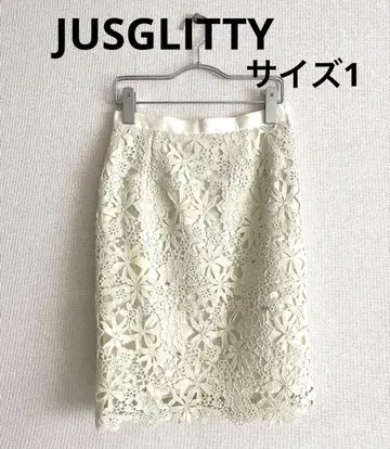 저스길리티 레이스 타이트 스커트 size1 라임 그린