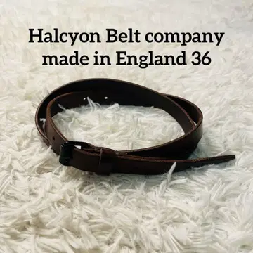 Halcyon Belt company 잉글랜드제 가죽 벨트 브라운 36