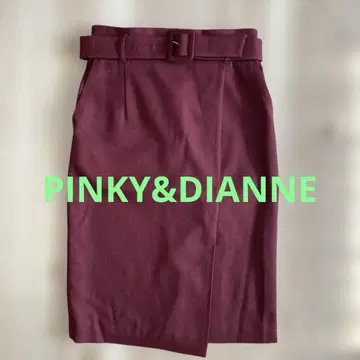 PINKY&DIANNE 버건디 타이트 스커트 벨트 포함