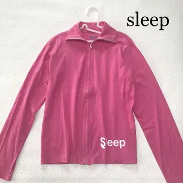 sleep 슬립 로고 긴팔 상의 롱 T 집업
