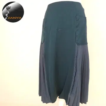 띠어리 럭스 스커트 사이드 플리츠 그린 38