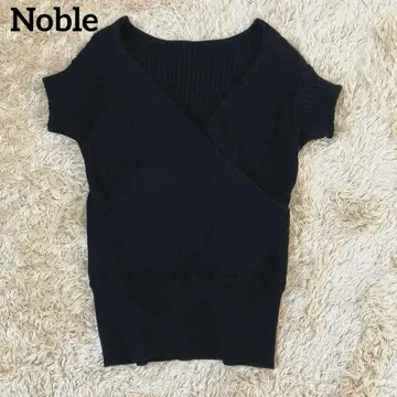 Noble 노블 카슈쿨 반팔 리브 니트