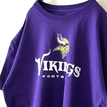 NFL 바이킹스 풋볼 티셔츠 L 퍼플 보라색 구제 의류