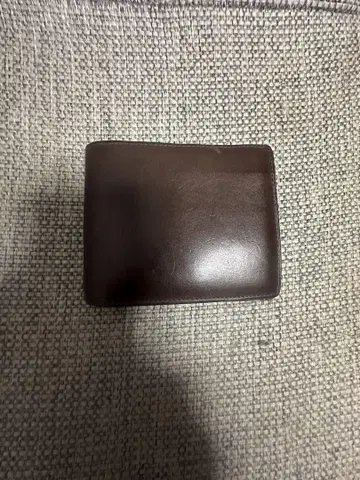 genten 가죽 접이식 지갑 다크 브라운 겐텐