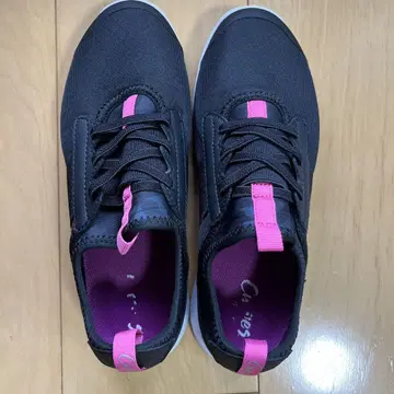 커브 Slip-on 신발 블랙/핑크 23.5