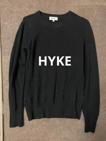 HYKE 하이크 코튼 캐시미어 혼방 써멀 긴팔 니트 사이즈 1 블랙