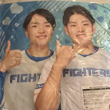 일본 햄 파이터즈 FAV 한정판 최애 페어 쿠션 군지 & 노무라