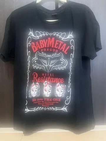 BABYMETAL 레지스탕스 티셔츠 블랙