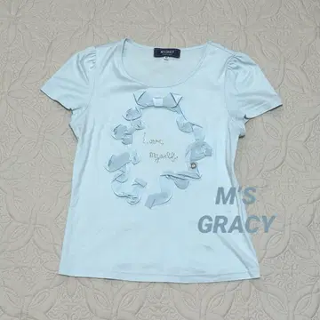 "M'S GRACY 엠즈 그레이시" 티셔츠 리본 큐빅 일본제