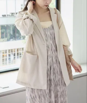 Kastane 시어 보일 셔츠 자켓 아이보리