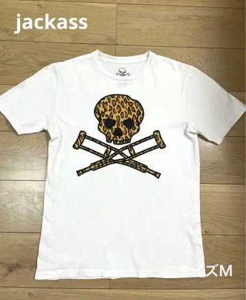 jackass 잭애스 레오파드 무늬 해골 스컬 티셔츠