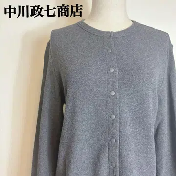나카가와 마사시치 상점 코튼 가디건 스냅 버튼 긴팔 캐주얼