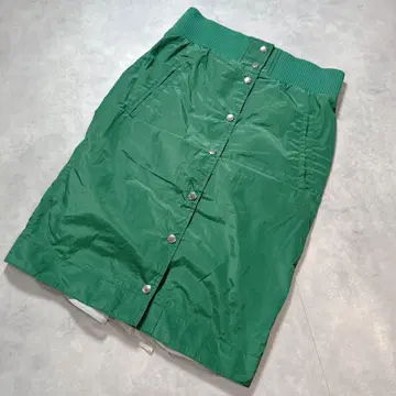 SACAI 사카이 리브 허리 레이어드 스커트 14-01973 그린 2