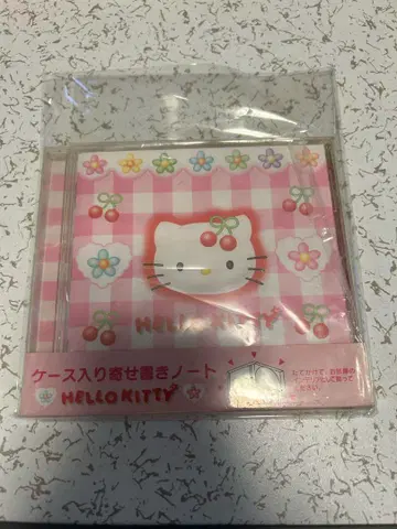 HELLO KITTY 케이스 포함 메시지 노트 산리오 레트로 헬로키티