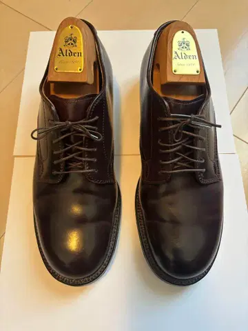 1회 착용 알든 플레인토 코도반 8D 버건디