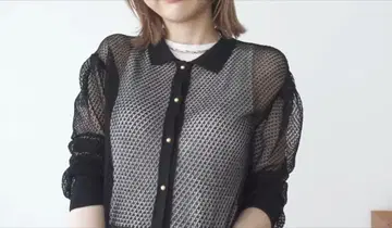 룰루로제트 코튼 실크 가디건 블랙