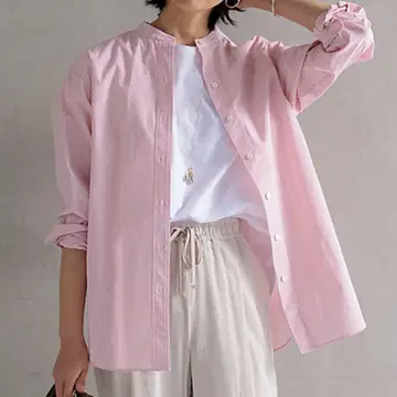 빅 사이즈 23구 24SS CANCLINI 밴드 카라 셔츠 2XL