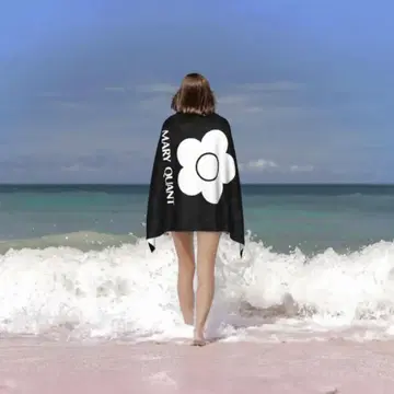 MARY QUANT 플라워 로고 대형 타월 90*180cm