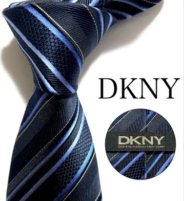 DKNY 넥타이 레지멘탈 도트 하트 네이비