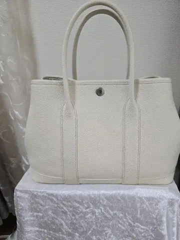 아이보리 * 가죽 * 토트백
