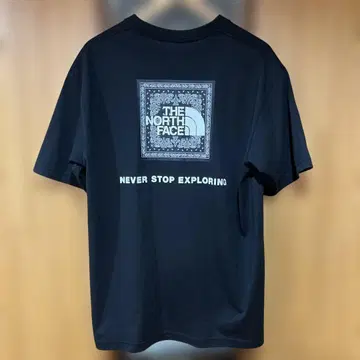 THE NORTH FACE 반다나 패턴 티셔츠 블랙 XL
