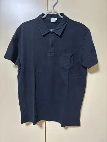 SUNSPEL 블랙 피케 셔츠 L
