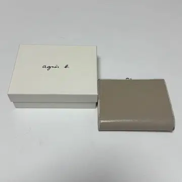 agnes b. 베이지 접이식 지갑