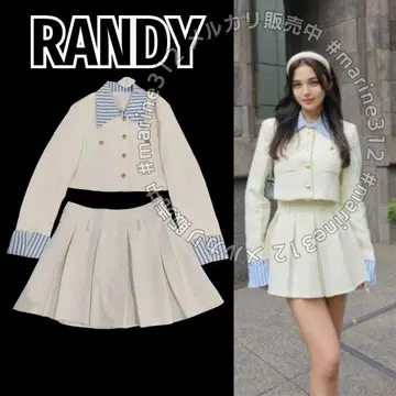미사용 새상품 택 포함 Randy 셔츠 도킹 트위드 셋업