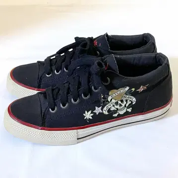 에드하디 Ed Hardy 스컬 호랑이 무늬 스니커즈 블랙 24cm