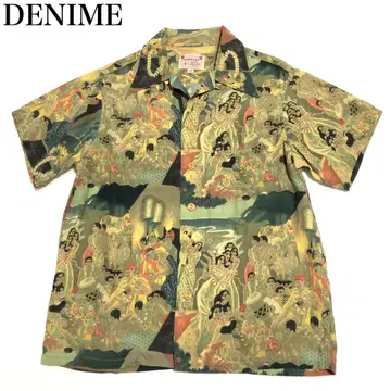 DENIME/드님 "마토슨 메뉴 패턴" s/s. 알로하 셔츠