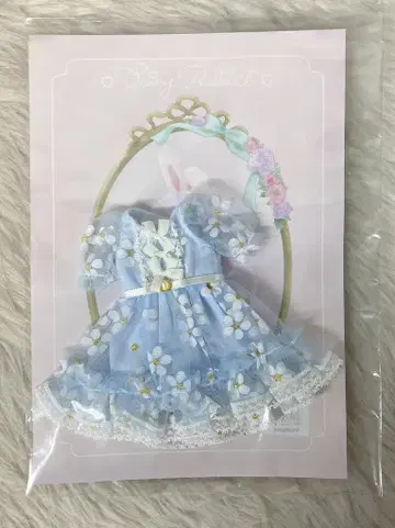 Fairy Rabbit 인형 의상 체리짱 사이즈 꽃무늬 튤 원피스